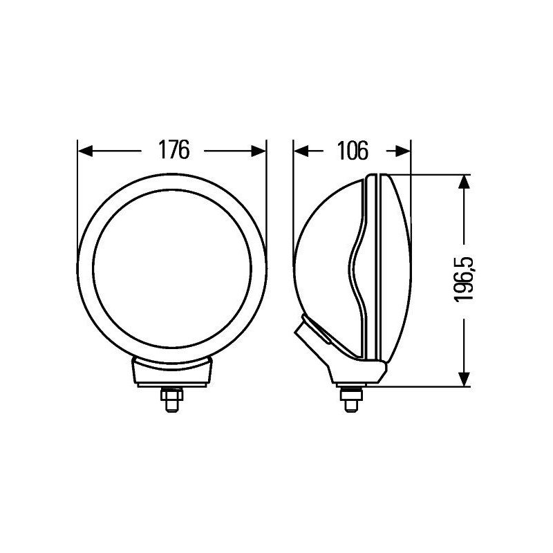 Hella Rallye 1000FF high beam with parking light