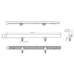 Raamita NUUK LED spotlight 530x30mm