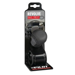 Roller knob leather black for diameter 20-40mm