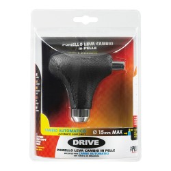 Aluminium, leather automatic gear knob