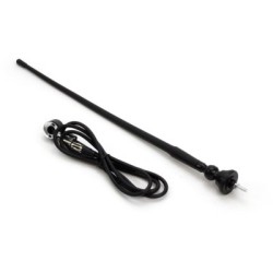 Antenna, elastic, 34cm, wire 1,4m, M5mm