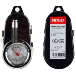 Tyre pressure gauge 0-7,5bar, in box
