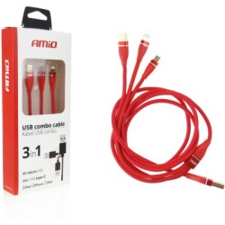 Laadimisjuhe combo:C USB,microUSB, Apple