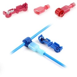 T type quick connect 0,5-1mm2,10A,5pcs,red