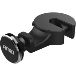 Magnetic phone holder for headrest, hook on hook