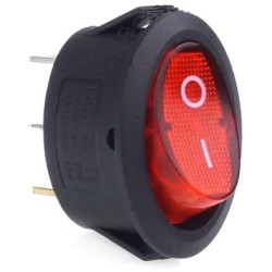 Elliptical switch 12V/230V, red