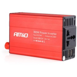 Инвертор 24V-230V, 300/600W, 2 USB порта