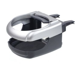 Bottle holder for ventilation grate, silver