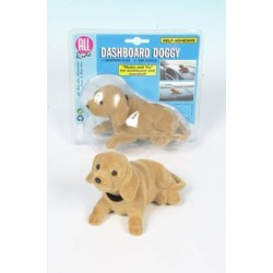 Dog dashboard with movable head brown