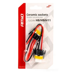 Pear socket 2pcs, 12/24V, socket H8,H9,H11