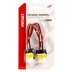 Bulb socket 2pcs, 12/24V, base HB4 9006