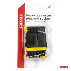 Set of 6 plugs and sockets