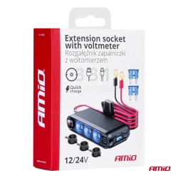 Laadija voltmeetriga juhe 1,5m 12/24V