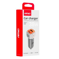 Charger USB-A+USB-C 12/24V 38W