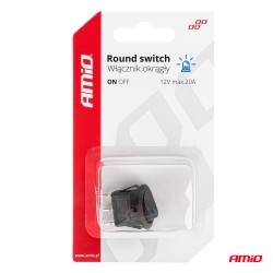 Circuit breaker round 12V 20A blue led