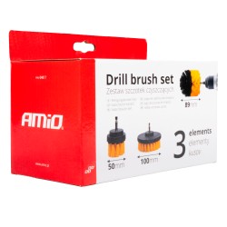 Cleaning brushes set 3 parts for drill