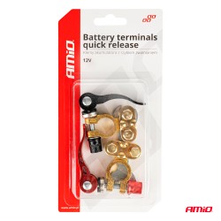 Battery terminals with quick-release fastenings