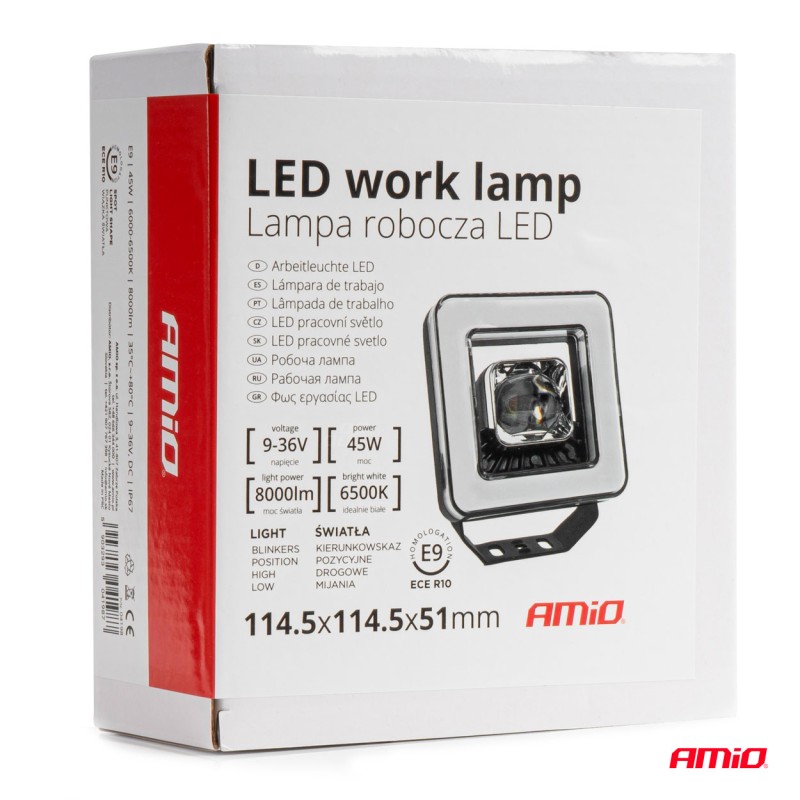 Work light 45W 6500K 8000lm 9-36V