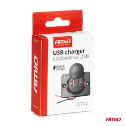 Charger USB and USB-C socket 12/24V