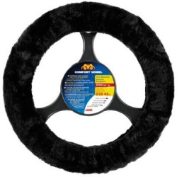 TL Sheepskin steering wheel cover, 36-42 cm, black