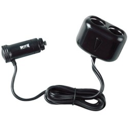 Duubel socket with LED, 12/24V