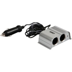 Duubel socket with LED, 12/24 mercury