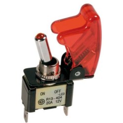 Выключатель 12 В, красный светодиод, 20 А, защитная крышка