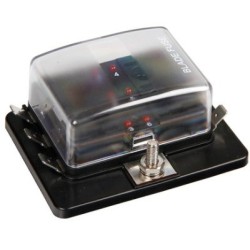 Protection block 12/24V, 6outputs, led indi