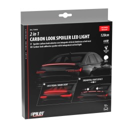Carbon sticker for spoiler LED 12v red