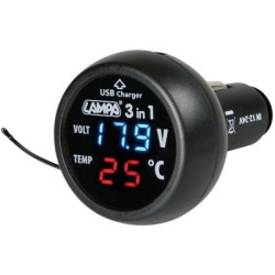 Multifunctional thermo-voltmeter usb