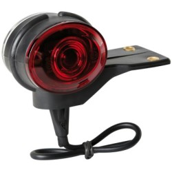 Side gauge light, 2 led white/red, copper