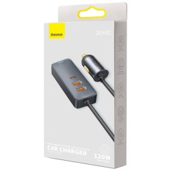 Зарядное устройство Baseus 2xUSB/2xUSB-C 120 Вт 12/24 В
