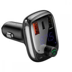 Baseus FM Transmitter 2xUSB+USB-C 12/24V