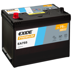 Exide Premium 75Ah630A 260x170x222+-
