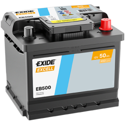 Exide Excell 50Ah 450A 207x175x190-+