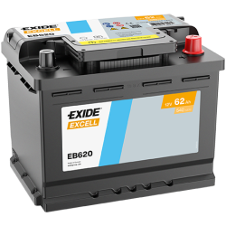 Exide Excell 62Ah 540A 242x175x190-+
