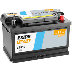 Exide Excell 71Ah 670A 278x175x175-+