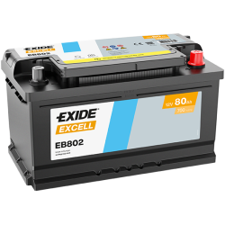 Exide Excell 80Ah 700A 315x175x175-+