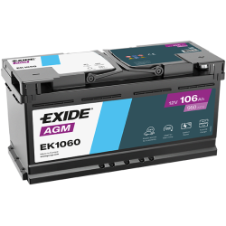 Exide AGM 106Ah 950A 392x175x190-+