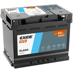 Exide EFB 60Ah 640A 242x175x190-+