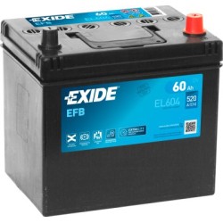 Exide EFB 60Ah 520A 230x173x222-+