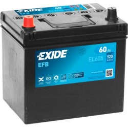 Exide EFB 60Ah 520A 230x173x222+-