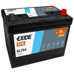 Exide EFB 75Ah 750A 260x173x222-+