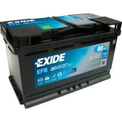 Exide EFB 80Ah 720A 315x175x190-+