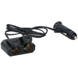 Charger 2 USB + 2 cigarette lighter sockets 4,8A